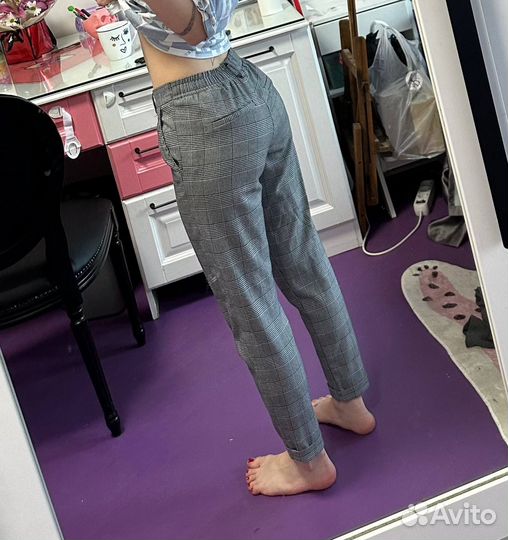 Костюмные брюки в клетку