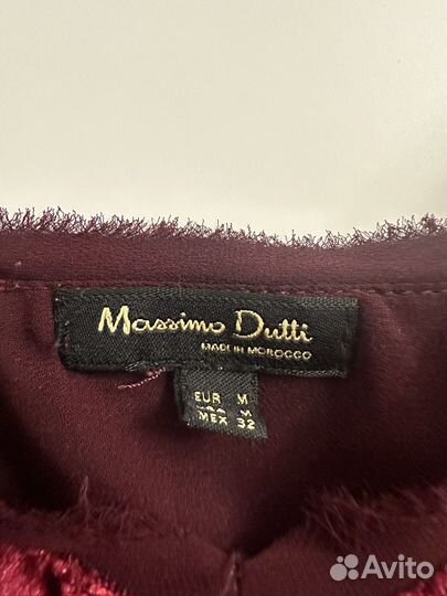 Бархатный топ Massimo Dutti M