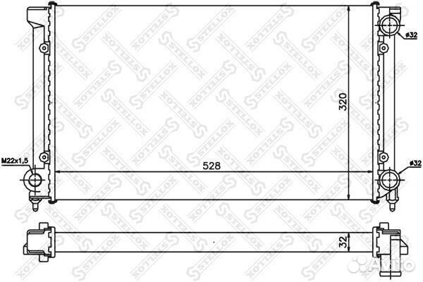 Радиатор охлаждения двигателя stellox, 1025003SX