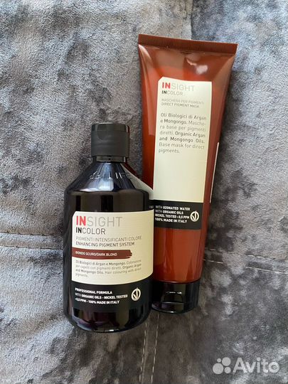 Insight набор прямой пигмент dark blond и маска