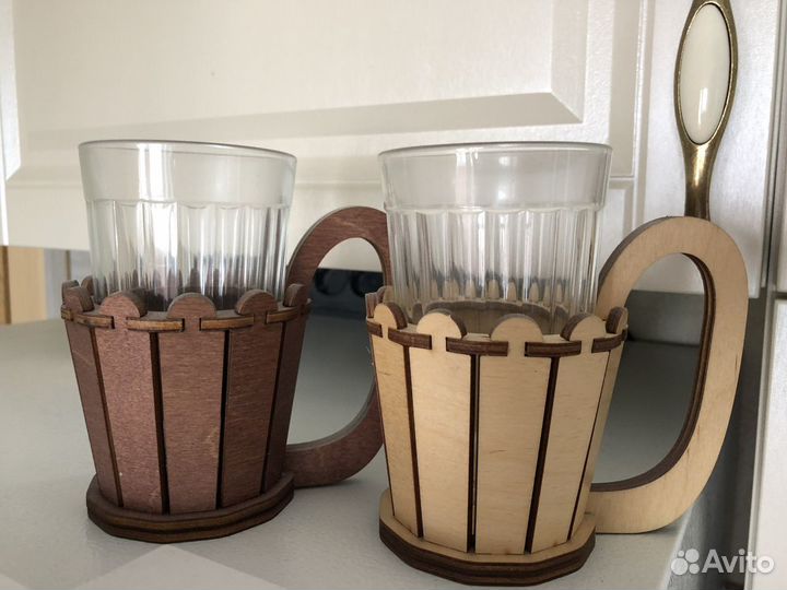 Граненый стакан с подстаканником