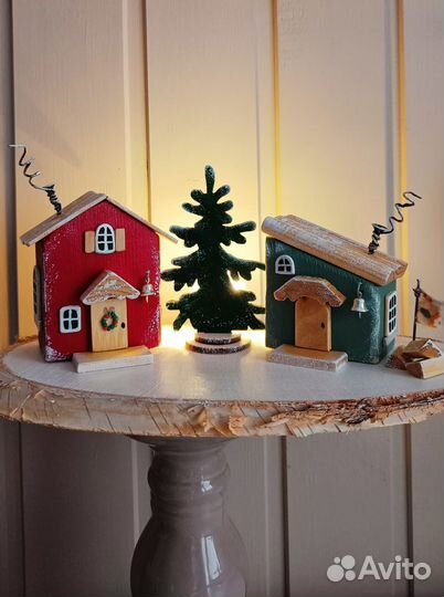 Новогодняя композиция/домики