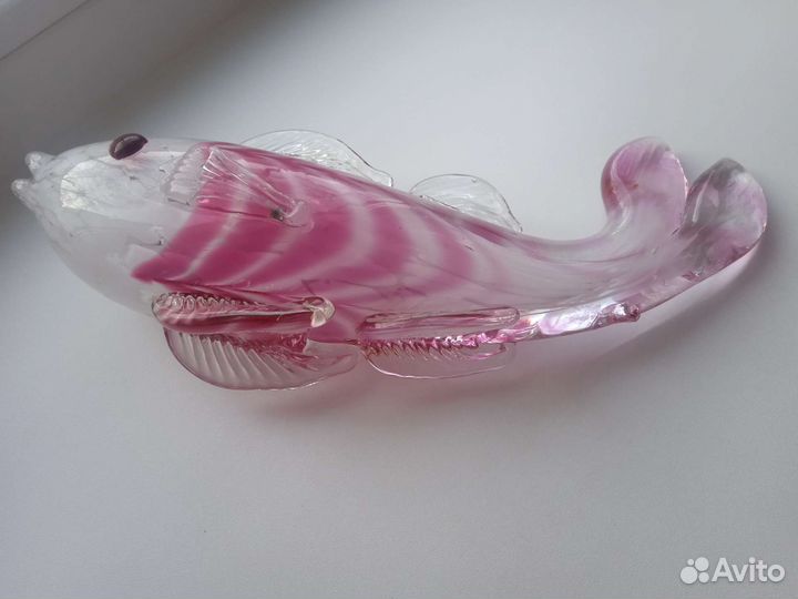 Рыбка стеклянная,винтаж,ссср