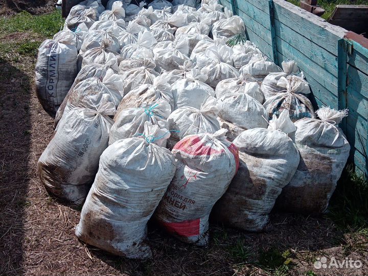 Навоз коровий в мешках отборный, без сена и опилок