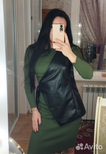 Жилет/баска кожаный 42-44р новый