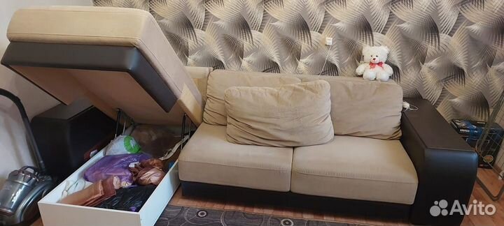 Газовый к.Продам диван б/у.длина 3м.05см. 10.000