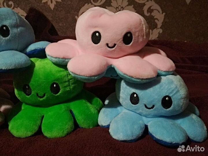 Осьминог перевертыш 20 см новый