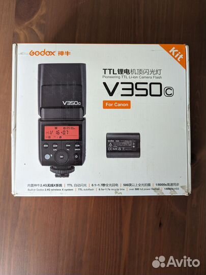 Вспышка Godox v350C для Canon (есть дефект)
