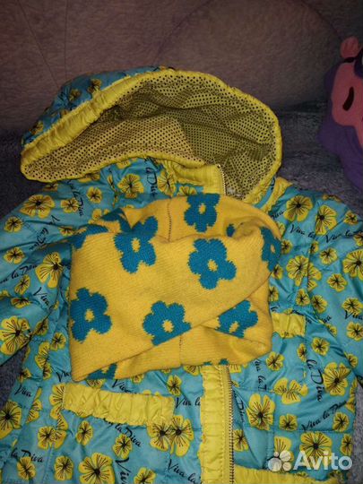 Куртка на девочку+снуд в подарок