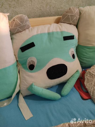 Бортики в кроватку с гнёздышком