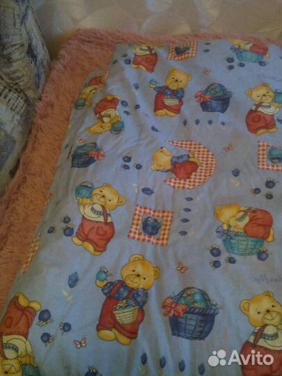 Новое одеяло детское на синтепоне и пододеяльник