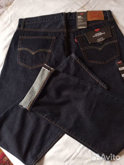 Джинсы Levi's 501. W38/L34. Селвидж. Новые