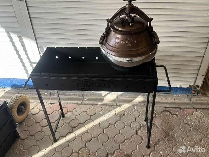 Мангал с печью под казан