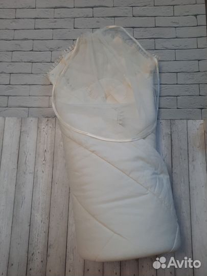 Конверт-одеяло на выписку. На овчине