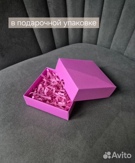 Серьги конго с ракушками из гематита