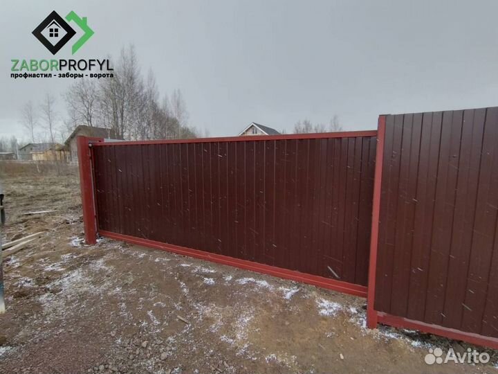 Ворота из профнастила / Заборы из профнастила