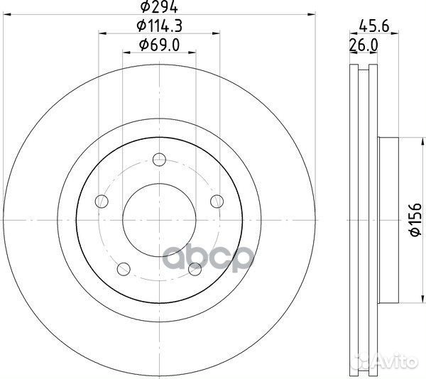 Диск тормозной перед ND3038K nisshinbo