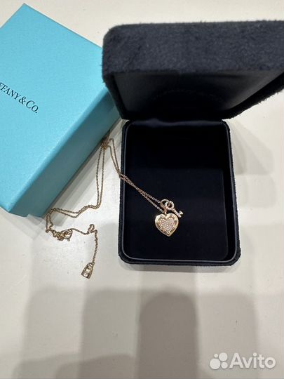 Подвеска tiffany сердце с ключиком Love Heart Tag