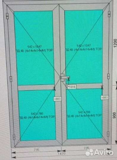Дверь входная теплая, алюминиевая бу