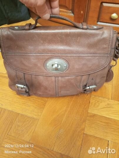 Сумка кожаная fossil