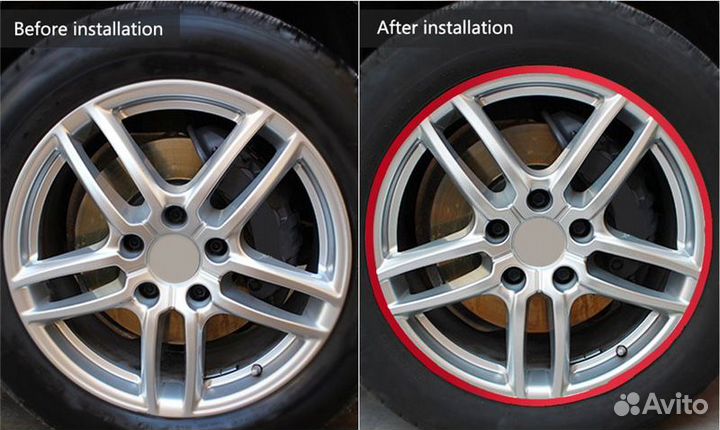 Наклейка светоотражающая на обод колеса