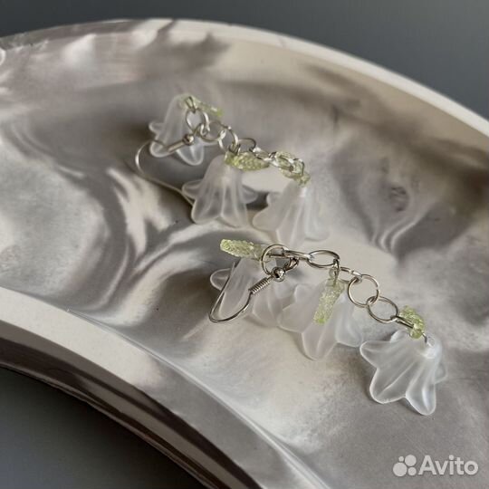 Серьги колокольчики ручной работы