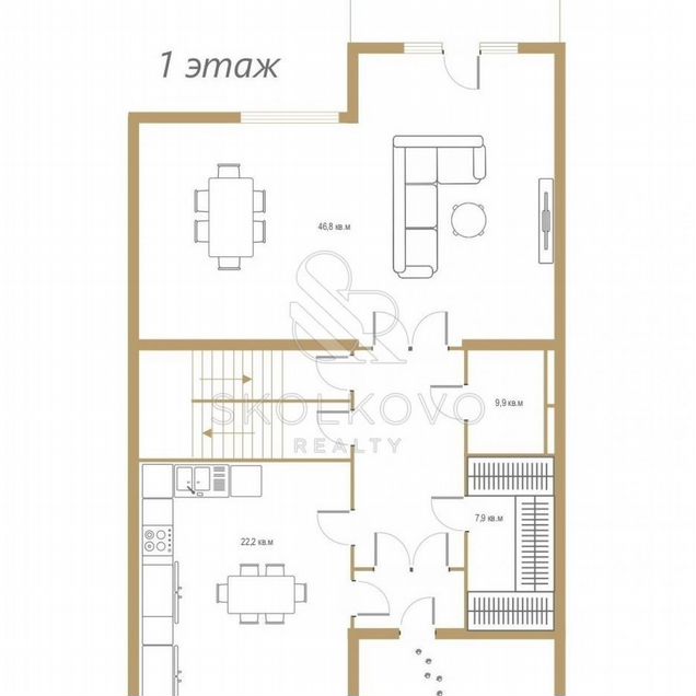 Таунхаус 353 м² на участке 7 сот.