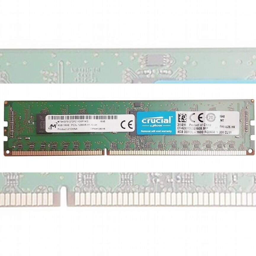[CT4G3ERSLS8160B] Оперативная Память Crucial Ddr3 Ct4g3ersls8160b