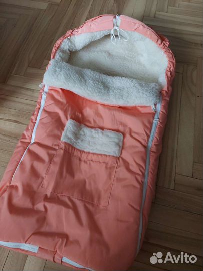 Конверт зимний на овчине в коляску