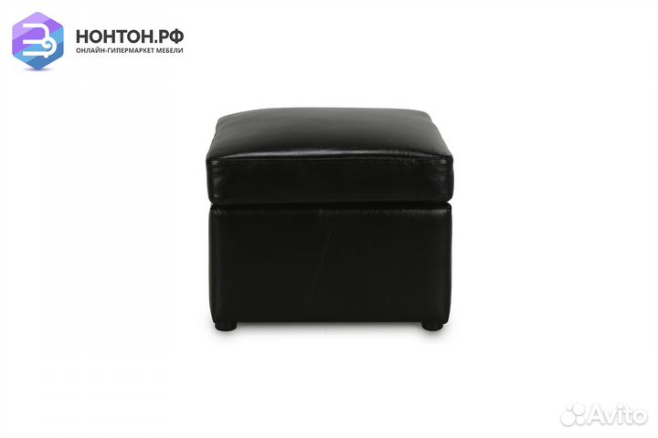 Пуф Квин экокожа черная