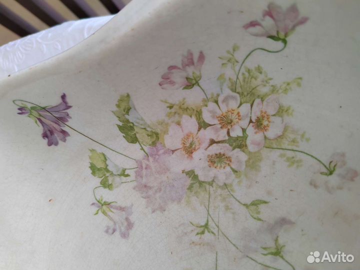 Салатница 19 век, Кузнецовский фарфор, с клеймом