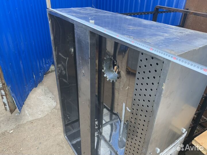 Зонт вытяжной из нержавейки островной 1700х1300х45