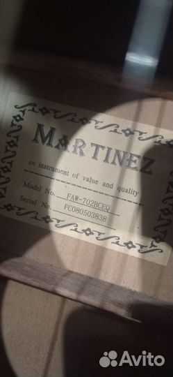 Акустическая гитара Martinez электроакустика