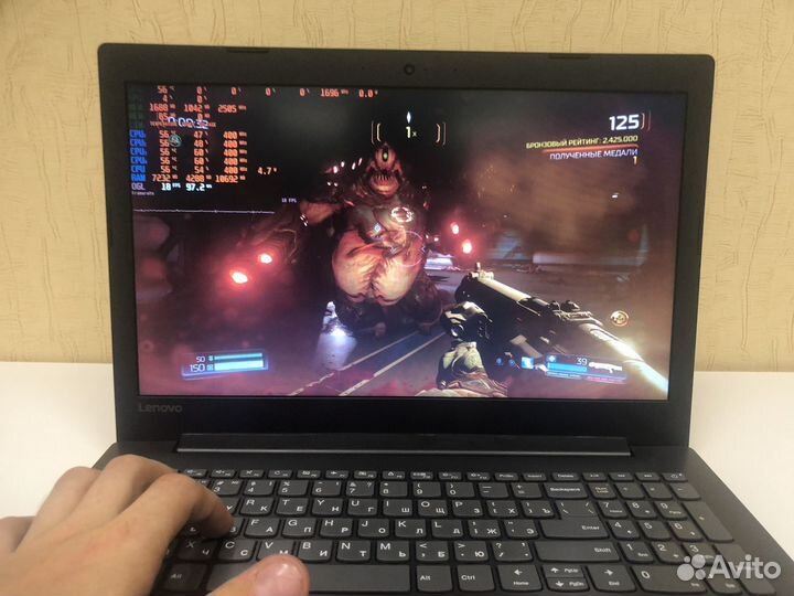 Мощный игровой ноутбук 150mx i3-8150 12gb ddr4