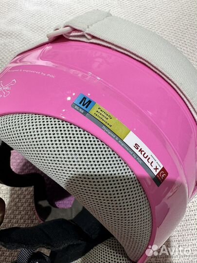 Шлем горнолыжный розовый POC+маска POC