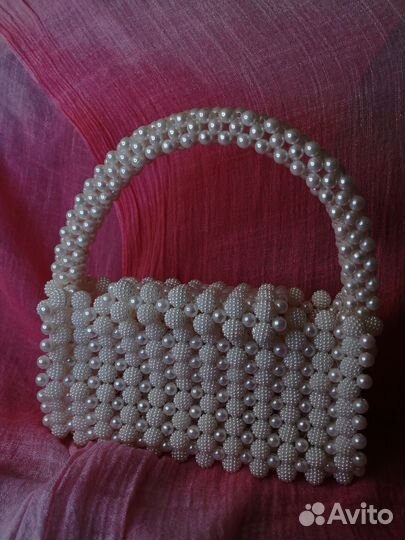 Сумка из бисера. Шамбала и жемчуг. Бисер