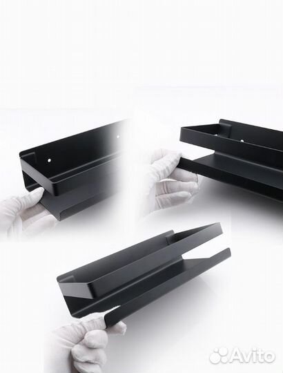 Полка настенная металлическая для ванной/кухни