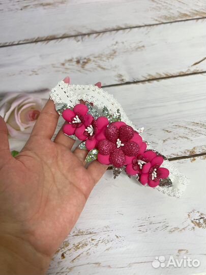 Повязка на голову для девочки ручная работа