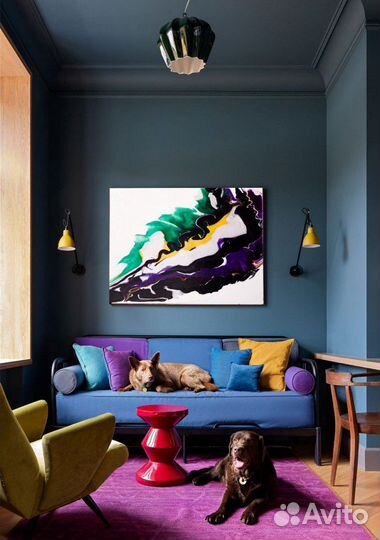 Большая картина для современного интерьера 100х80