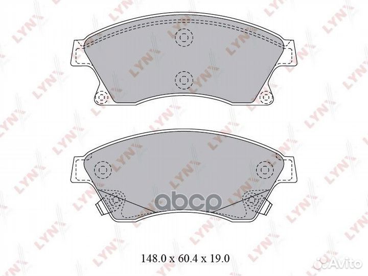 Колодки тормозные дисковые BD1810 lynxauto