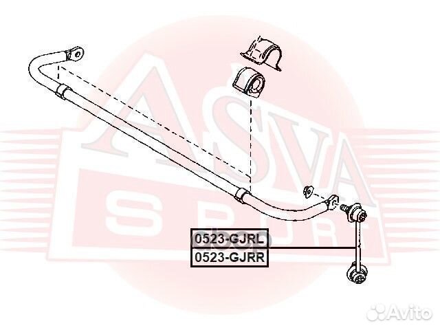 Тяга стабилизатора задняя правая 0523-gjrr asva
