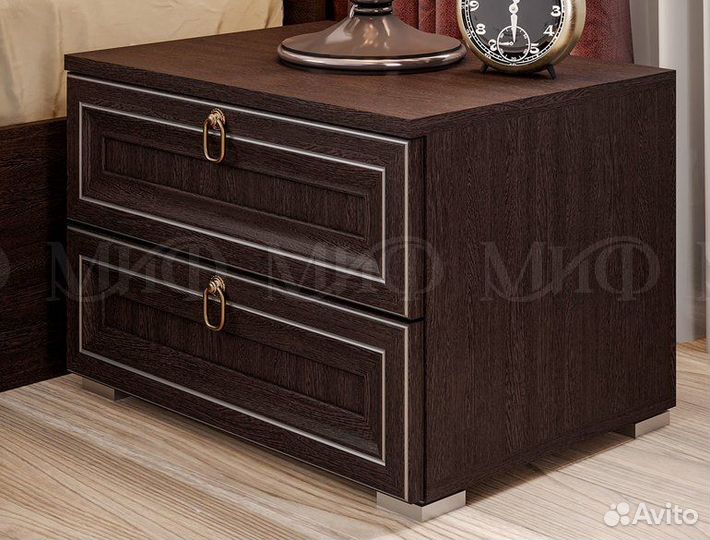 Тумба прикроватная Престиж 2 (2 шт) (Дуб венге)