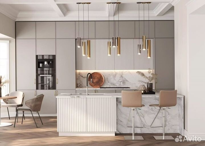 Кухня угловая под потолок