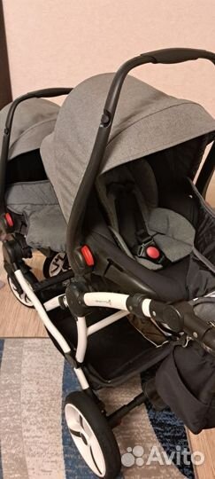 Коляска для двойни 3 в 1 bebetto42