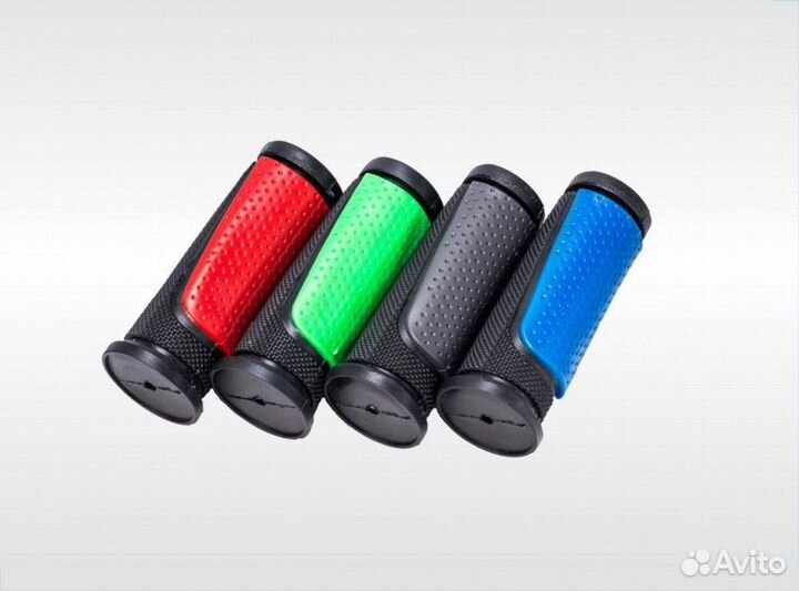 Ручки руля вело 90мм (пара) чёрно-синие