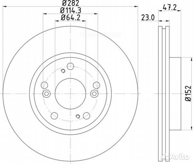 Nisshinbo ND8032K Диск тормозной перед