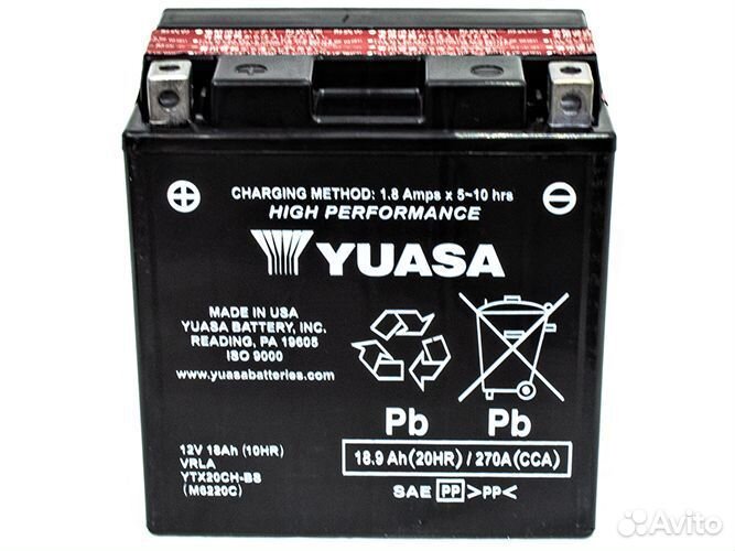 Доставка Акб AGM 18Ач Yuasa ytx20ch-BS на мотоцикл