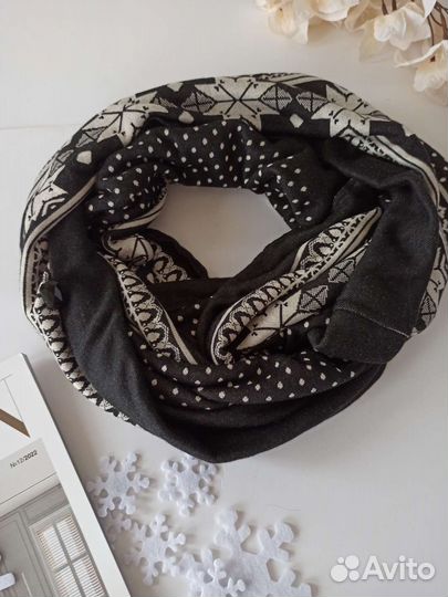Снуд хомут шарф трикотажный новый