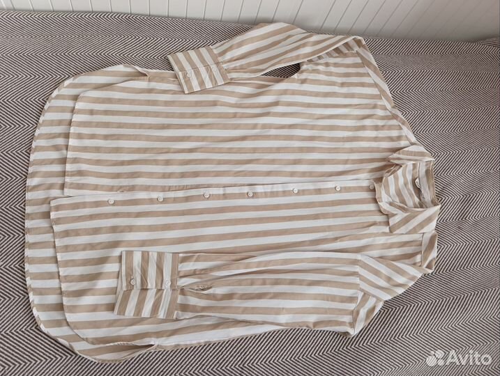 Рубашка stradivarius xs оверсайз удлинённая