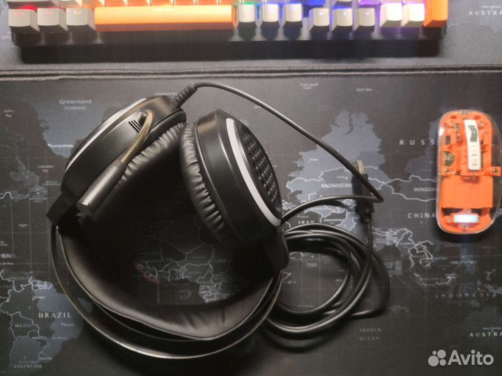 Игровые наушники RGB с микрофоном